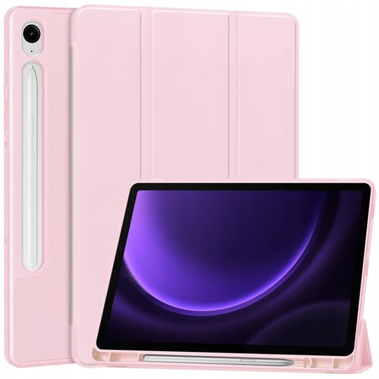 Etui Bizon Case Tab Lizard Do Samsung Galaxy Tab S9 Fe, Różowe Bizon