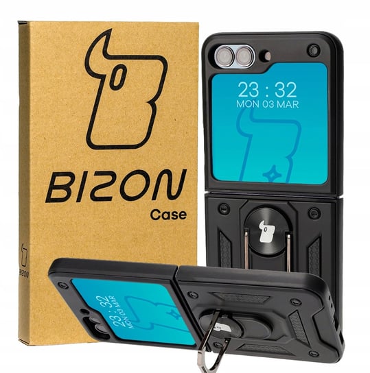 Etui Bizon do Galaxy Z Flip5, obudowa, case, ring Bizon