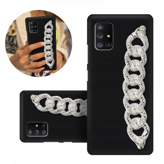 ETUI BLINK Mat Czarne do SAMSUNG A71 5G Cyrkonie Funnycase