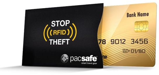 Etui blokujące karty zbliżeniowe PACSAFE, RFID sleeve 25, czarny, 2 szt Pacsafe