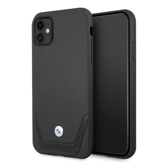 Etui BMW BMHCN61RSWPK iPhone 11 6,1" czarny/black hardcase Leather Perforate BMW