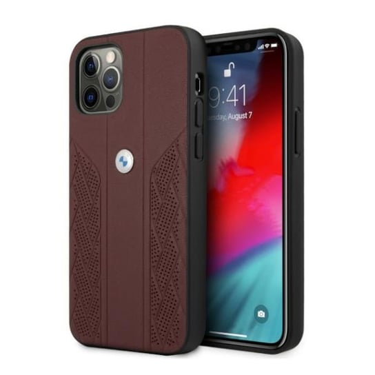 Etui BMW BMHCP12LRSPPR iPhone 12 Pro Max 6,7" czerwony/red hardcase Leather Curve Perforate BMW