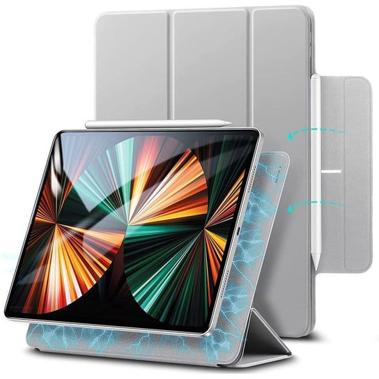 Etui Braders ESR Rebound Magnetic do iPad Pro 12.9 2020 / 2021 Silver Grey Braders
