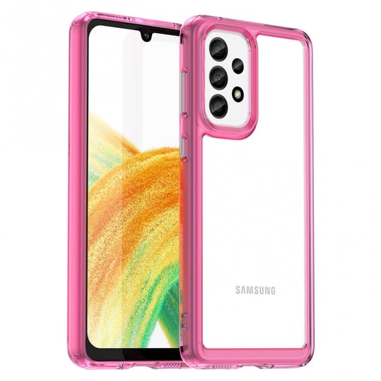 Etui Braders z Ramką do Samsung Galaxy A33 5G różowy Braders