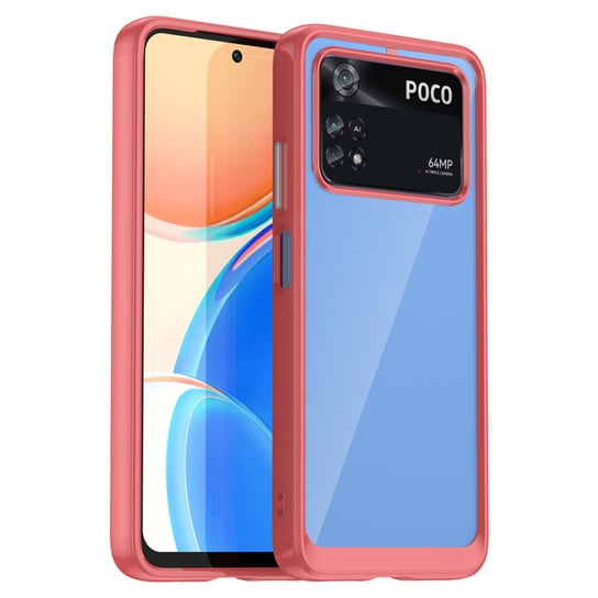 Etui Braders z Ramką do Xiaomi Poco M4 Pro czerwony Braders