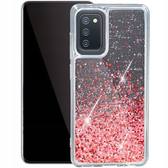 Etui Brokat Do Samsung Galaxy A02S Liquid Różowy Piasek Shine Glimmer Case Samsung