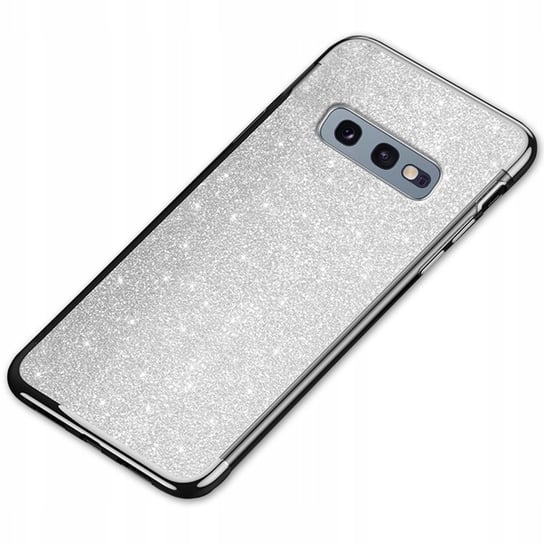 Etui Brokatowe Srebrne do Samsung Galaxy S10E Inna marka