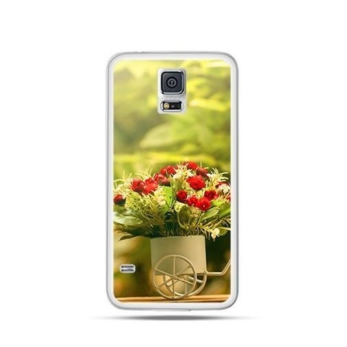 Etui, bukiet kwiatów, Samsung GALAXY S5 EtuiStudio