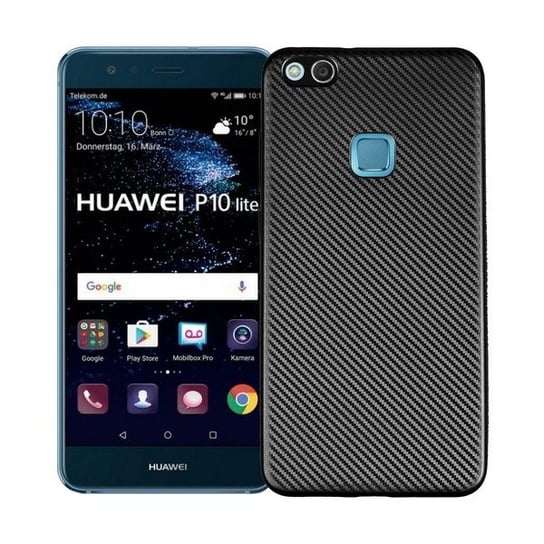 Etui Carbon Fiber Huawei P10 lite czarny /black No name