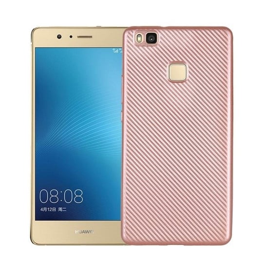 Etui Carbon Fiber Huawei P9 lite różowo -złoty/rose gold No name