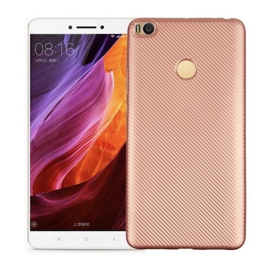 Etui Carbon Fiber Xiaomi Mi MAX 2 różowo -złoty/rose gold No name