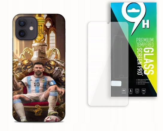 ETUI CASE DO APPLE IPHONE 12 MINI + SZKŁO HARTOWANE- LEO KRÓL FUTBOLU ARGEN bez marki