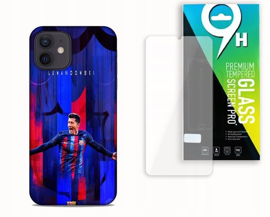 ETUI CASE DO APPLE IPHONE 12 MINI + SZKŁO HARTOWANE- LEWANDOWSKI BARCA bez marki