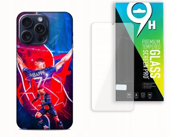 ETUI CASE DO APPLE IPHONE 15 PRO MAX + SZKŁO HARTOWANE- KYLIAN MBAPPE PIŁKA bez marki