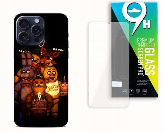 ETUI CASE DO APPLE IPHONE 15 PRO + SZKŁO HARTOWANE- FREDI FNAF GRY bez marki