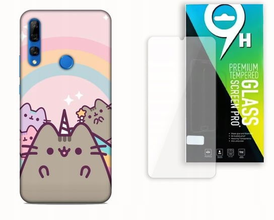 ETUI CASE DO HUAWEI P SMART 2019 + SZKŁO HARTOWANE -SŁODZIAK KOTEK SŁODZIAK NAJNOWSZA WERSJA_6-stitch czarny_ WZÓR NR . PUSZIN Inna marka