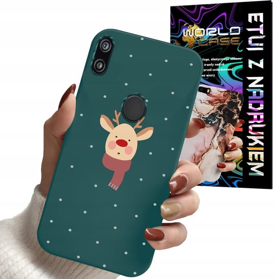 ETUI CASE DO HUAWEI P20 LITE - ŚWIĄTECZNE WZORY RENIFER MIKOŁAJ PREZENT WORLD CASE