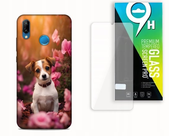 ETUI CASE DO HUAWEI P20 LITE + SZKŁO HARTOWANE - PIESEK MAILO SŁODZIAK NAJNOWSZA WERSJA_6-stitch czarny_ WZÓR NR . 419 Inna marka