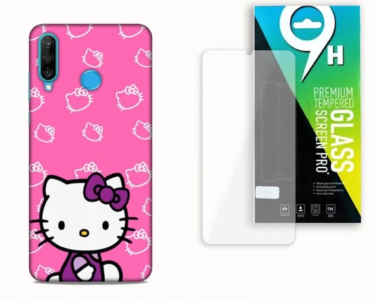 ETUI CASE DO HUAWEI P30 LITE + SZKŁO HARTOWANE - HELLO KITTY SŁODZIAK bez marki