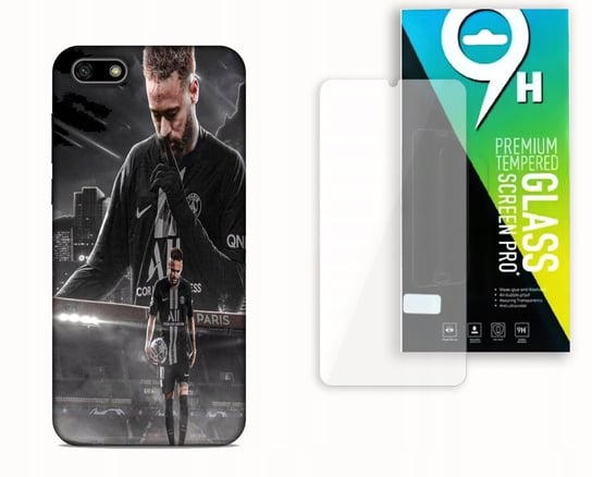 Etui Case Do Huawei Y5 2018 + Szkło Hartowane - Neymar Jr. Psg Najnowsza Wersja_6-Stitch Czarny_ Wzór Nr . N Inna marka