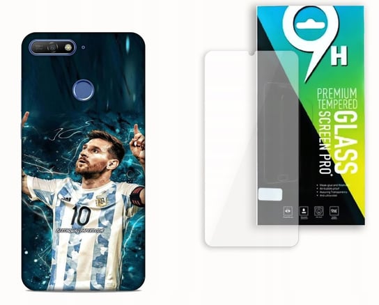 ETUI CASE DO HUAWEI Y6 2018 + SZKŁO HARTOWANE - LEO KRÓL FUTBOLU ARGENTYNA bez marki