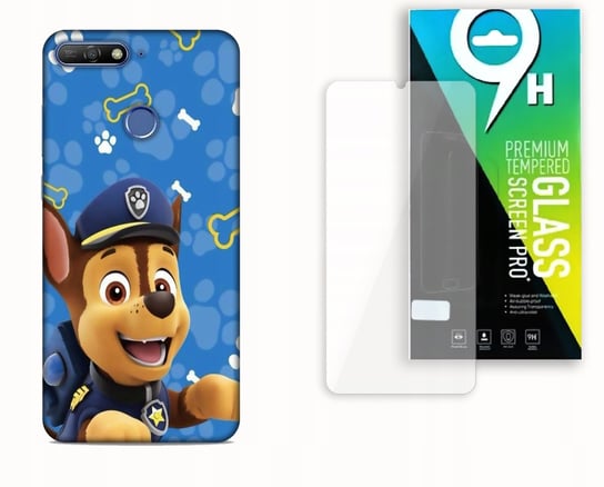 Etui Case Do Huawei Y6 2018 + Szkło Hartowane - Psi Patrol Chase Najnowsza Wersja_6-Stitch Czarny_ Wzór Nr . 78 Inna marka