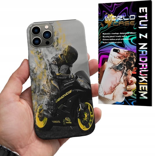 ETUI CASE DO IPHONE 14 PRO - MOTOR FAN Motocykle MĘSKIE WZORY PLECKI WORLD CASE