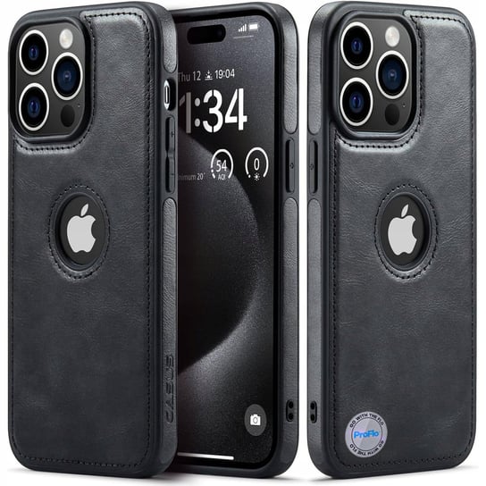 Etui Case do iPhone 14 PRO skórzane CZARNE pokrowiec skórzany czarny ProFlo