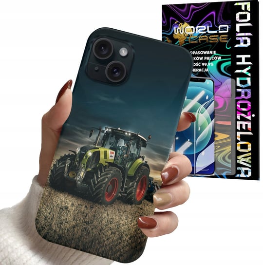Etui Case Do Iphone 14 - Traktor Ciągnik Pole Rolnik Plecki + Folia WORLD CASE