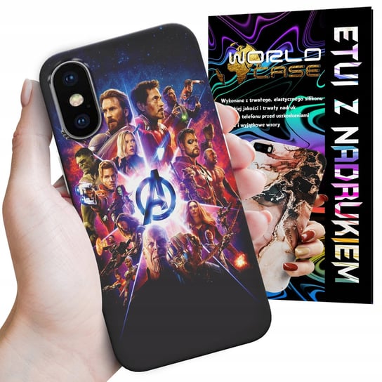 Etui Case Do Iphone X Xs - Avengers Iron Man Spiderman Kapitan WORLD CASE