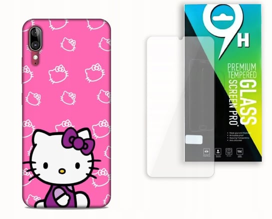 ETUI CASE DO MOTOROLA E6 PLUS + SZKŁO HARTOWANE - HELLO KITTY SŁODZIAK NAJNOWSZA WERSJA_6-stitch czarny_ WZÓR NR . 87 Inna marka