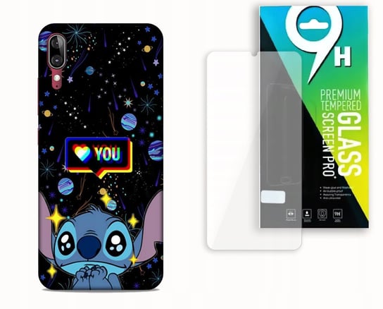 ETUI CASE DO MOTOROLA E6 PLUS + SZKŁO HARTOWANE - LILO & STITCH SŁODZIAK NAJNOWSZA WERSJA_6-stitch czarny_ WZÓR NR . 7 Inna marka