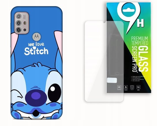 Etui Case Do Motorola G10 / G30 + Szkło Hartowane - Lilo & Stitch Słodziak Najnowsza Wersja_6-Stitch Czarny_ Wzór Nr . W052 Inna marka