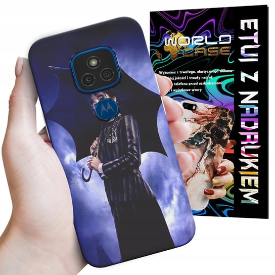 ETUI CASE DO MOTOROLA G9 Play G9 E7 PLUS - ADDAMS Wednesday WIELE WZORÓW WORLD CASE