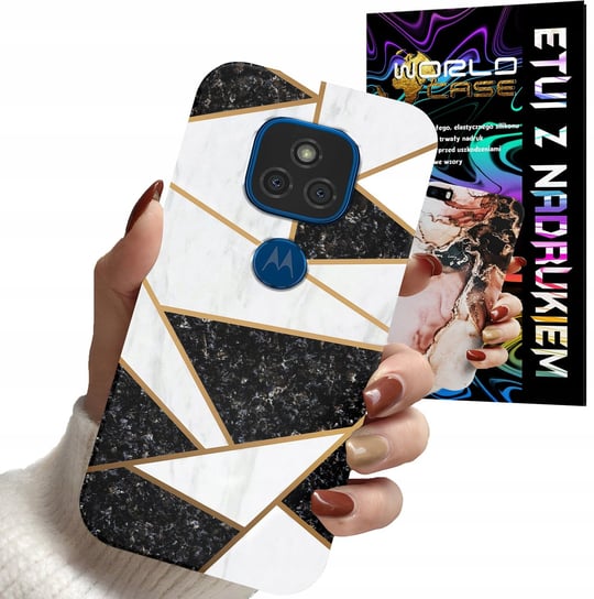 ETUI CASE DO MOTOROLA G9 Play G9 E7 PLUS - MARMUREK GEOMETRIA WZORY KOBIET WORLD CASE