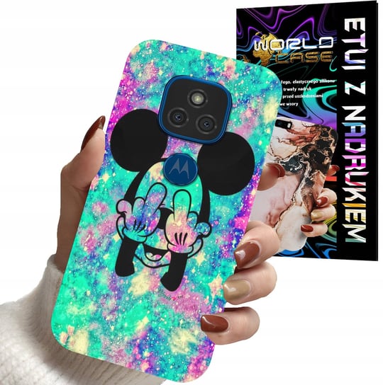 ETUI CASE DO MOTOROLA G9 Play G9 E7 PLUS - MYSZKA MINNIE DAMSKIE WZORY PLEC WORLD CASE