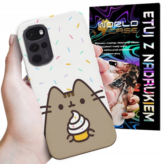 ETUI CASE DO MOTOROLA MOTO G22 4G - SŁODKI KOTEK KOT OBUDOWA PLECKI WORLD CASE