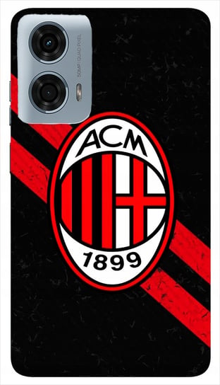 Etui Case Do Motorola Moto G24 / G04 - Wybór Wzorów Ac Milan Piłka Kluby Najnowsza Wersja_6-Stitch Czarny_ Wzór Nr . 391 Inna marka