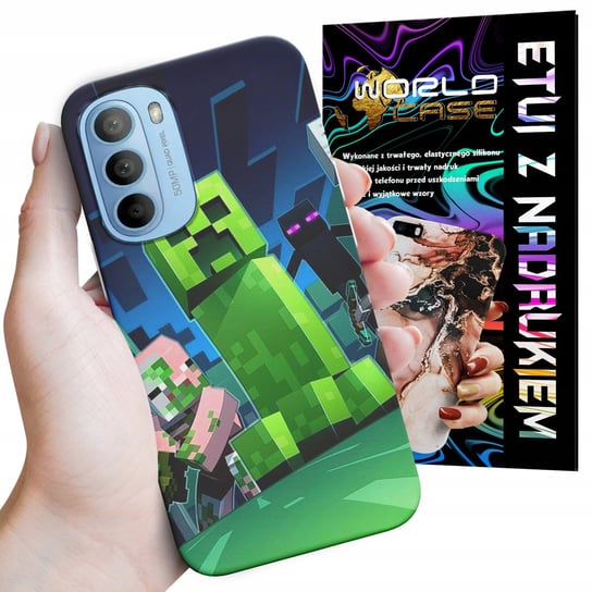 ETUI CASE DO MOTOROLA MOTO G31 4G / G41 4G - FORTNITE CREEPER DZIEC ROBLOX WORLD CASE