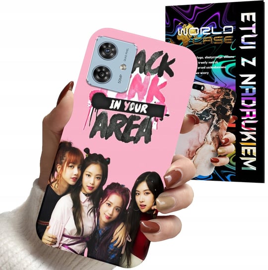 ETUI CASE DO MOTOROLA MOTO G54 5G - BLACKPINK DAMSKIE WZORY KPOP BTS GOT7 WORLD CASE