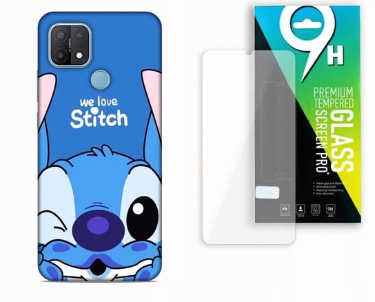 ETUI CASE DO OPPO A15 / A15S + SZKŁO HARTOWANE - STITCH SŁODZIAK BAJKI bez marki