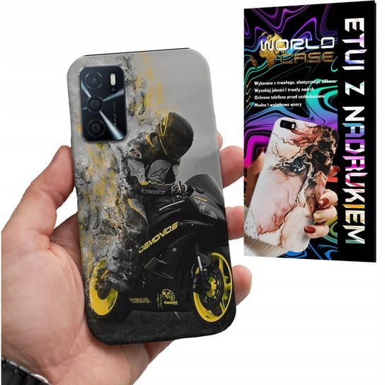 ETUI CASE DO OPPO A16 A16S A54S - MOTOR FAN Motocykle MĘSKIE WZORY PLECKI WORLD CASE