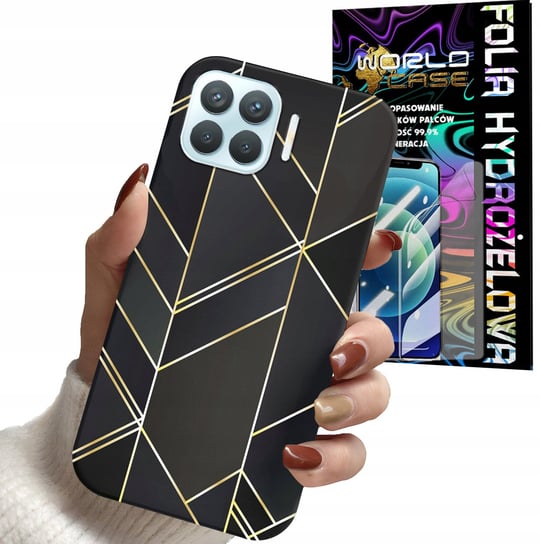 ETUI CASE DO OPPO RENO 4 LITE - MARMUREK GEOMETRYCZNE WZORY KOBIET + FOLIA WORLD CASE