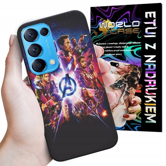 ETUI CASE DO OPPO RENO 5 4G 5G - AVENGERS IRON MAN SPIDERMAN KAPITAN WORLD CASE