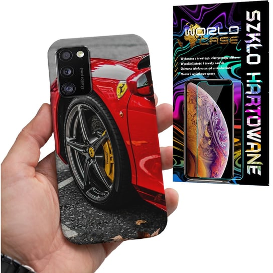 ETUI CASE DO SAMSUNG A02S - FELGA AUTO AUTA FERRARI WYBÓR + SZKŁO WORLD CASE