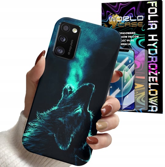 ETUI CASE DO SAMSUNG A02S - WILK ZWIERZĘTA KOLOROWE OBUDOWY + FOLIA WORLD CASE