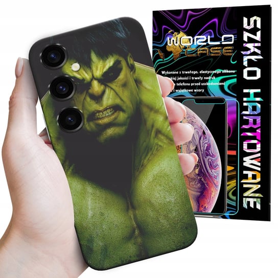 ETUI CASE DO SAMSUNG A15 4G - HULK AVENGERS SPIDERMAN MARVEL + SZKŁO WORLD CASE