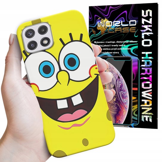 ETUI CASE DO SAMSUNG A22 5G - SPONGEBOB BAJKI GRY WYBÓR PLECKI + SZKŁO WORLD CASE