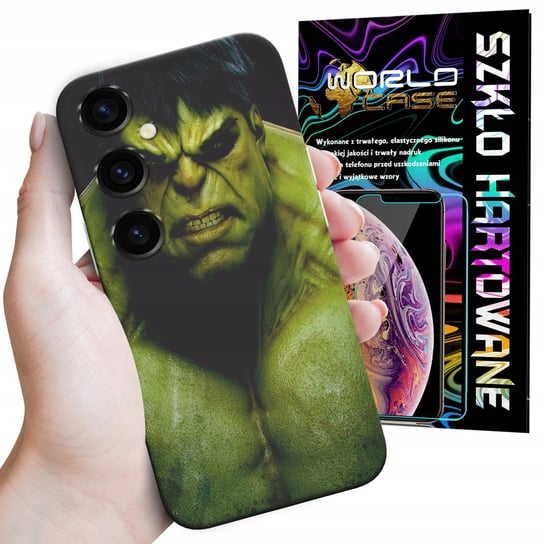 ETUI CASE DO SAMSUNG A24 4G - HULK AVENGERS SPIDERMAN MARVEL + SZKŁO WORLD CASE