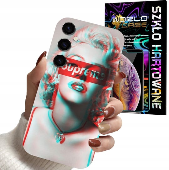 ETUI CASE DO SAMSUNG A24 4G - Monroe MODNE KOBIECE WZORY + SZKŁO WORLD CASE